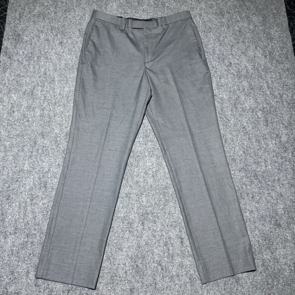 Banana Republic Pants Men 34x32 Gray Wrinkle-Free Slim Fit Chino Straight NWT